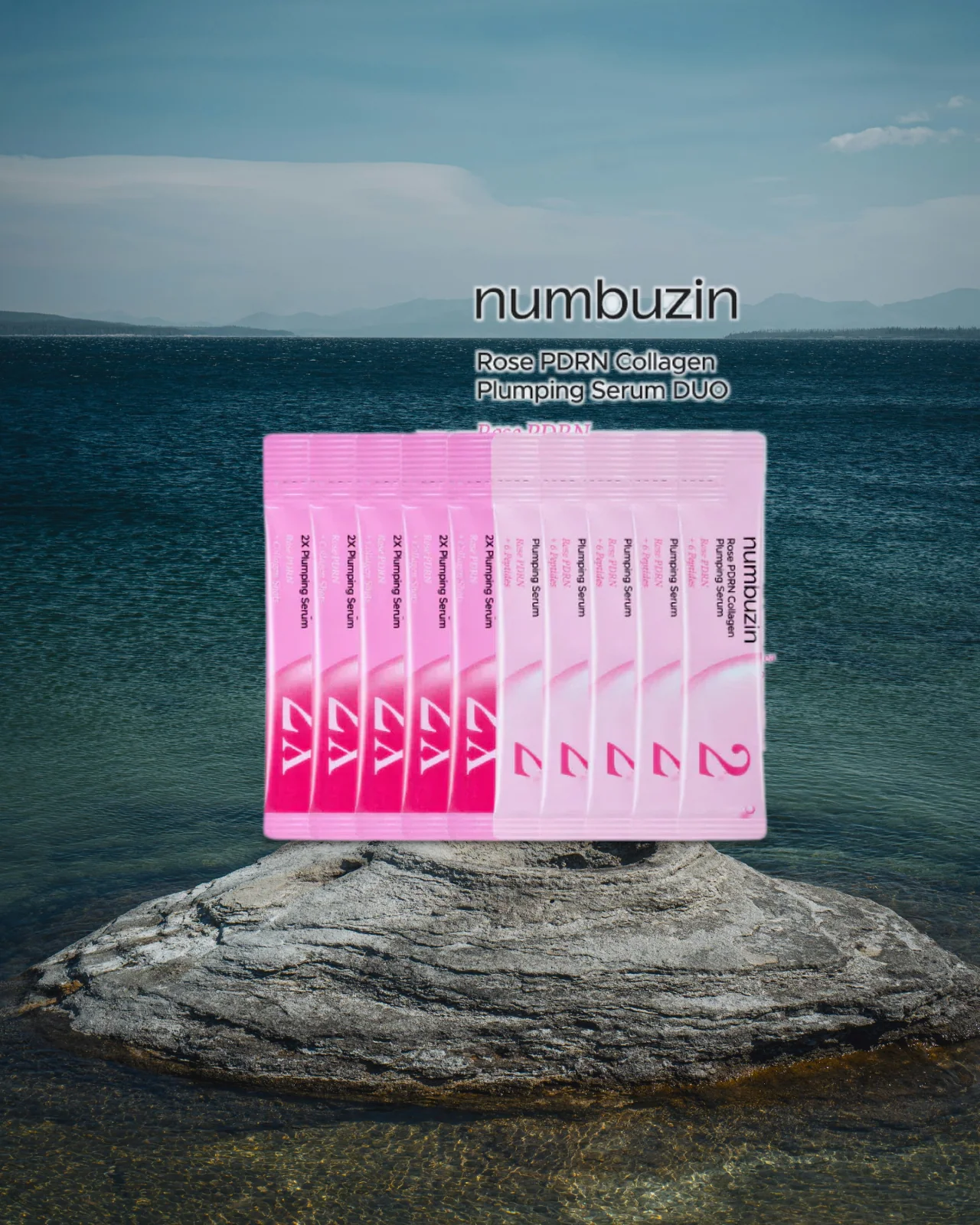 Numbuzin No.2 Rose PDRN Collagen Plumping Serum - 10 x 1.2 ml