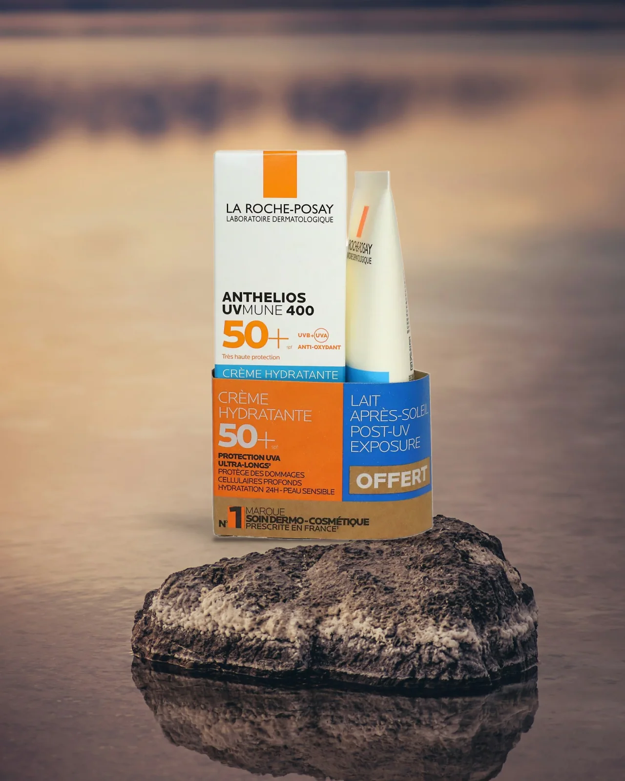La Roche-Posay Anthelios UVMune 400 Moisturizing Cream SPF50+ 50ml + After-Sun Milk 75ml Set