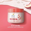 Dove Body Scrub for Visibly Silky-Smooth, Nourished Skin, White Peach & Crushed Rice with ¼ Moisturizing Cream 425g