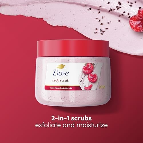 Dove Body Scrub  Crushed Cherries & Chia Milk  15 Oz (425 G)