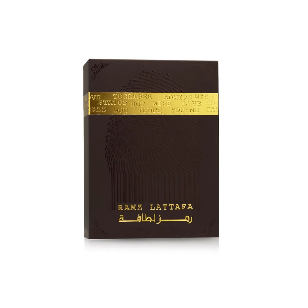 Shop Lattafa Ramz Gold at Abdulghani Trading. Delight in a luxurious, sweet, and fruity-floral fragrance bursting with juicy peach, radiant orange blossom, and warm vanilla.3.webp