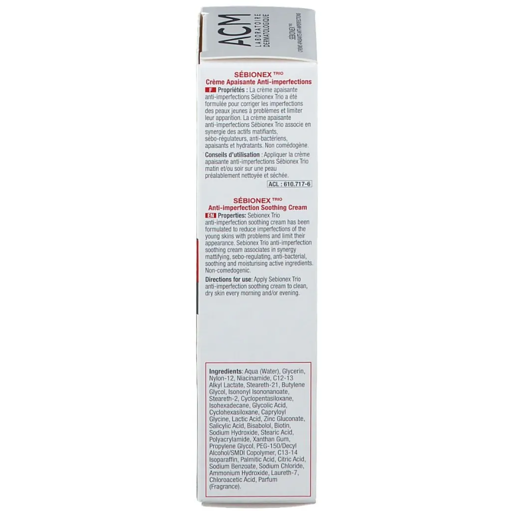 ACM Sébionex Trio Soothing Anti-Blemish Cream 40ml - Product View 3 | Abdulghani Trading