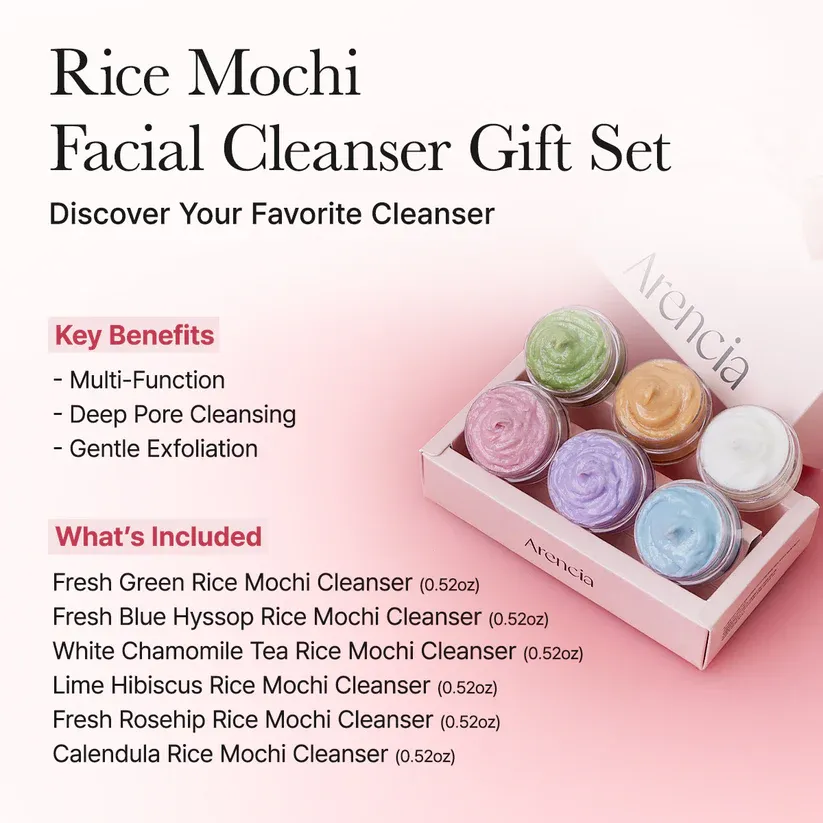 Arencia Artisan Rice Mochi Facial Cleanser Gift Set - 6 Pcs - Product View 3 | Abdulghani Trading