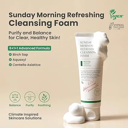 Axis-Y Sunday Morning Refreshing Cleansing Foam 120ml - Official Product Image | Abdulghani Trading