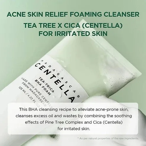 SKIN1004 Madagascar Centella Tea-Trica BHA Foam 125ml - Official Product Image | Abdulghani Trading