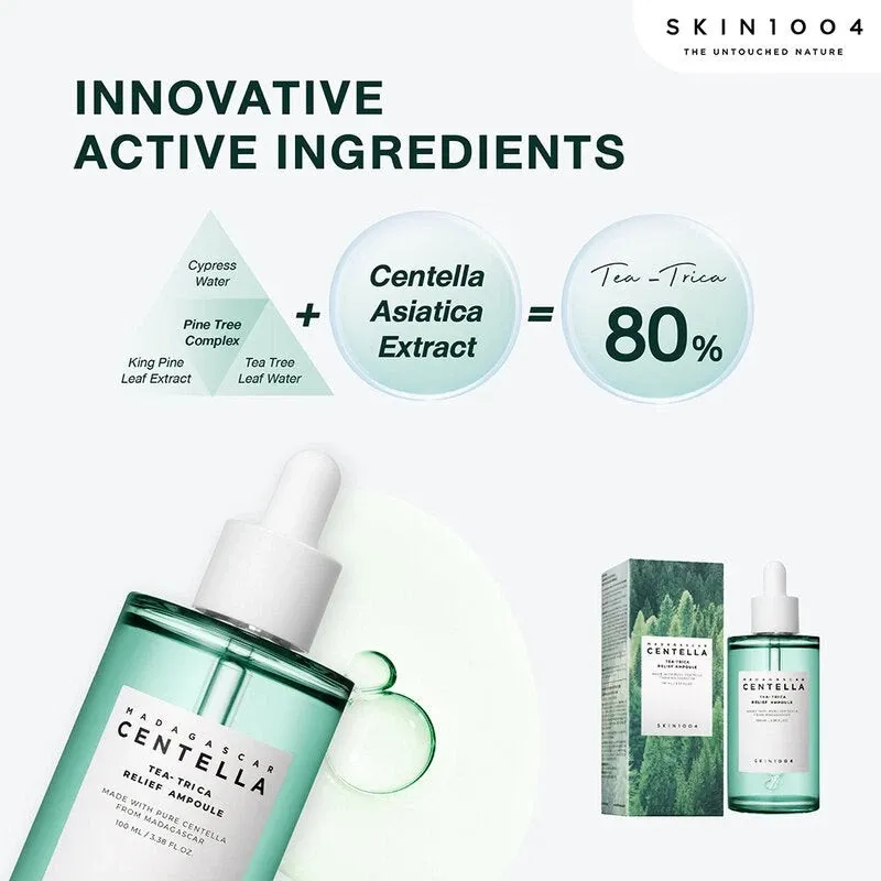 SKIN1004 Madagascar Centella Tea-Trica Relief Ampoule 100ml - Official Product Image | Abdulghani Trading