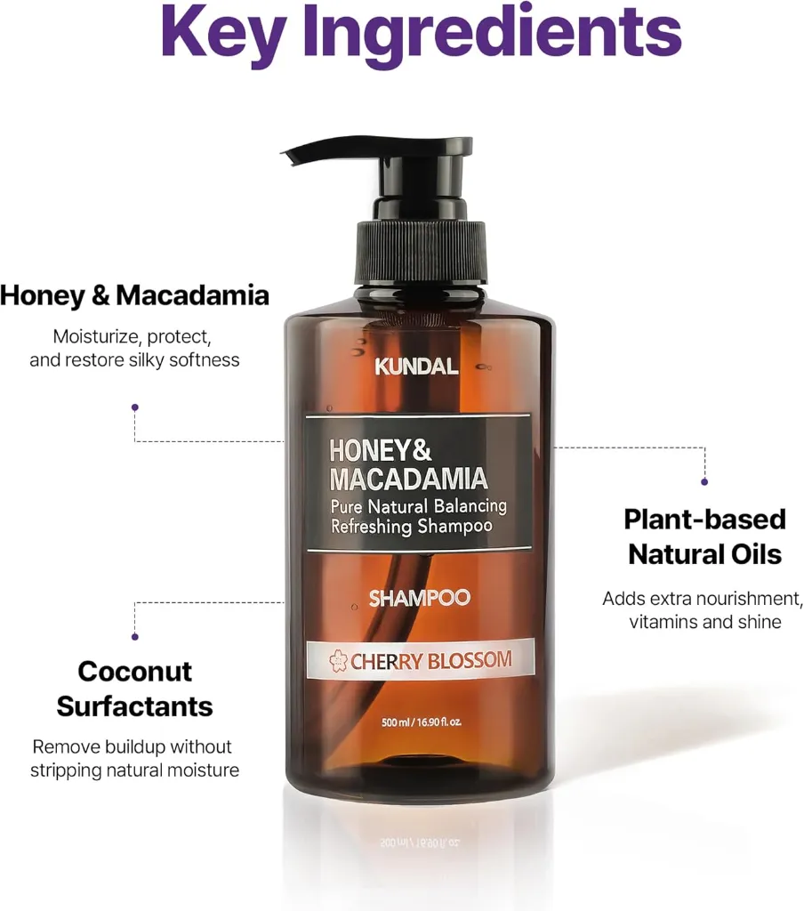 KUNDAL Honey & Macadamia Nature Shampoo 500ml – Pink Grapefruit – Unisex - Product View 3 | Abdulghani Trading