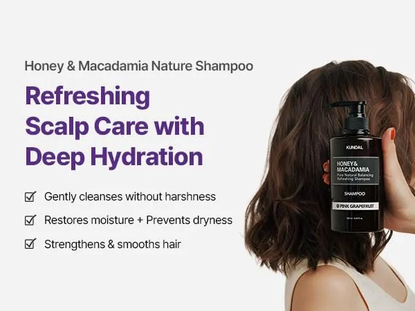 KUNDAL Honey & Macadamia Nature Shampoo 500ml – Pink Grapefruit – Unisex - Product View 5 | Abdulghani Trading