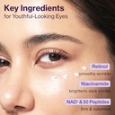 Numbuzin No. 9 NAD+ Retinol Volumetox Eye Cream Anti-wrinkle Eye Cream for Reducing Puffiness and Dark Circles 10 Ml