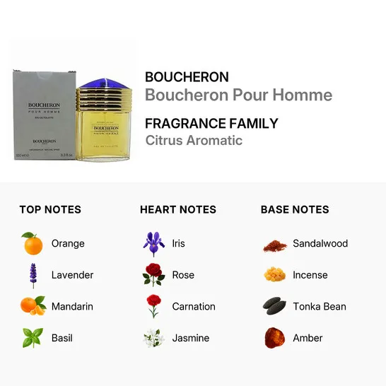 Boucheron Pour Homme Eau de Parfum 100ml for Men (Tester) - Fragrance Notes Pyramid | Abdulghani Trading
