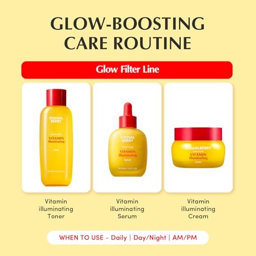 EQQUALBERRY Vitamin Illuminating Toner - Brightening Vitamin C & Niacinamide 3% | Gentle Daily Exfoliating | Skin-Prep Hydration for Glowy Skin(5.07 F
