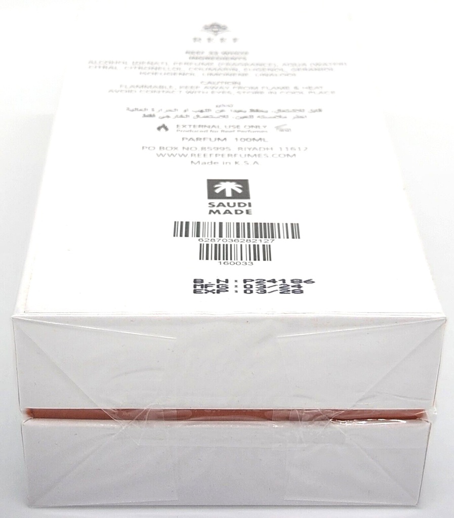 Reef White Eau De Parfum 100Ml Long Lasting Oriental Woody Scent