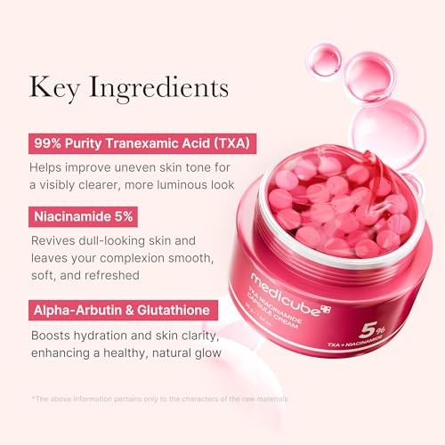 Medicube TXA Niacinamide Hydrating Capsule Face Cream Korean Skincare - Travel Size - 55g