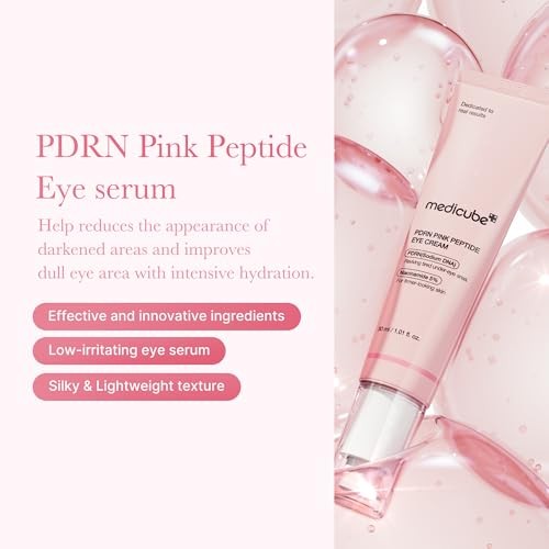 Medicube PDRN Pink Peptide Eye Serum Korean Skincare - 30ml: Cream, Unscented, Normal Skin
