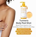 Medicube Body Peel Shot with Turmeric | Gentle Body Exfoliating Serum with BHA, LHA & PHA for Dead Skin Cells, Uneven Looking Skin & Excess Sebum | 9.