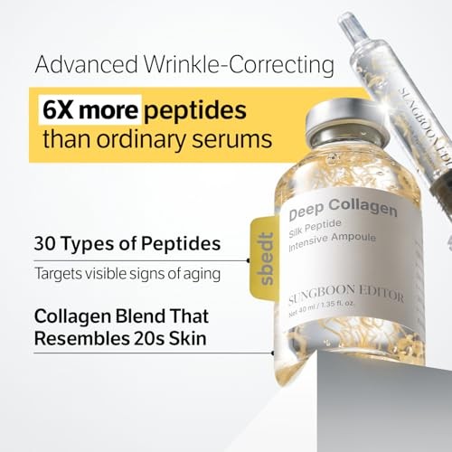 Sungboon Editor, Deep Collagen, Silk Peptide Intensive Ampoule, 1.35 Fl Oz (40 Ml)