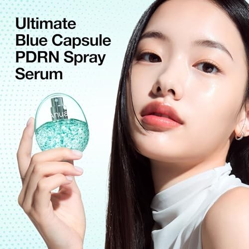 ANUA PDRN Collagen Glow Facial Serum Spray, Hydrating Face Mist, Hyaluronic Acid, Dewy Glass Finish, All Skin Types, Instant Plumping Hydration, Firmi