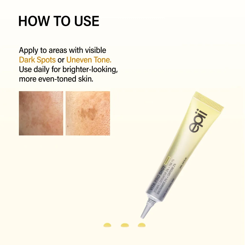 Epii Vita Pro Shot Vitamin C Derivative 5% TXA 1% + Niacinamide 2% + Caffeine 2% 20ml - Product View 3 | Abdulghani Trading