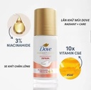 Dove Radiant + Care : Deodorant Serum Rollon with 3% Niacinamide + 10x Vitamin C&E for Even Tones + Dark Mark Reducer