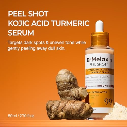 Dr. Melaxin Peel Shot Exfoliating Kojic Acid Turmeric Serum 80ml - Official Product Image | Abdulghani Trading