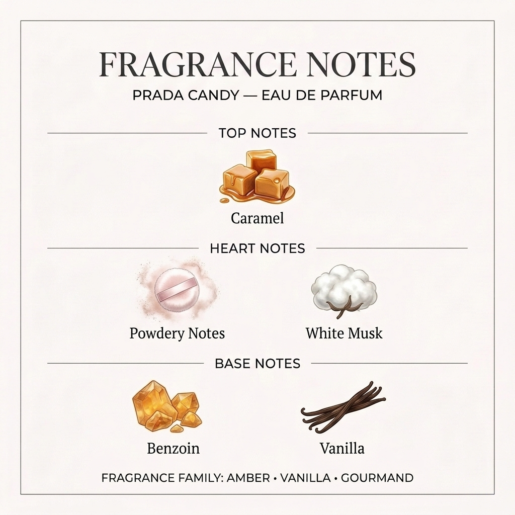 Prada Candy Eau de Parfum 80ml for Women - Fragrance Notes Pyramid | Abdulghani Trading