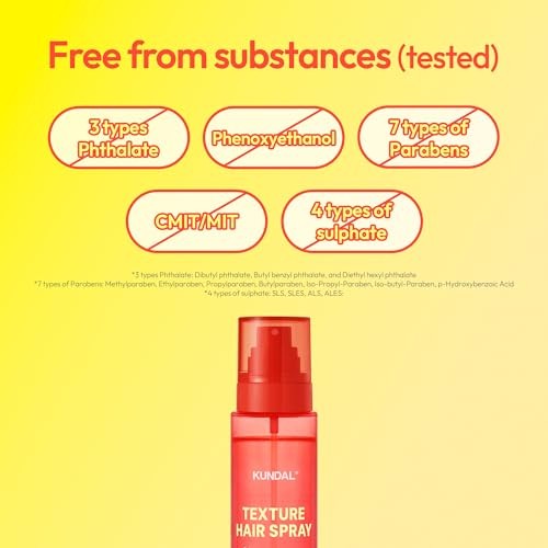 KUNDAL Korean Hair Care Texturizing Spray, Vanilla Pistachio, 6.76 Fl Oz