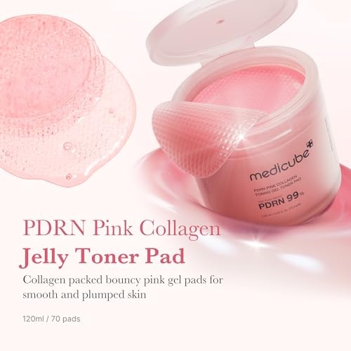 Medicube PDRN Pink Collagen Toning Gel Toner Pad - 70 Pads - Official Product Image | Abdulghani Trading