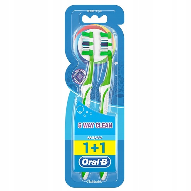 [25-602] Oral-B 5-Way Clean Toothbrush 1+1 *72
