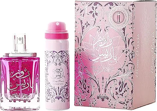 [25-615] Ard Al Zaafaran Rose Paris Eau de Parfum 100ml Gift Set for Women