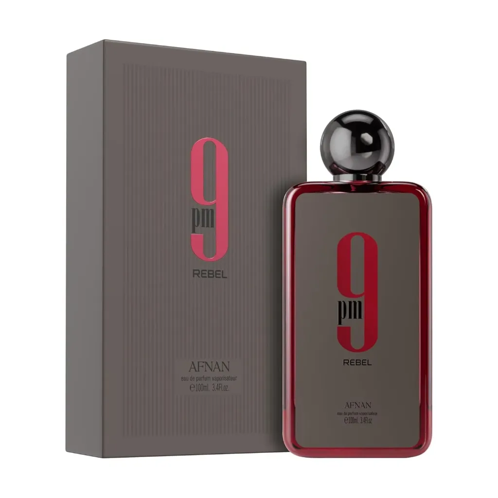 [25-952] Afnan 9PM Rebel Eau de Parfum for Men 100ml Inspired by Creed Aventus and Baccarat Rouge 540