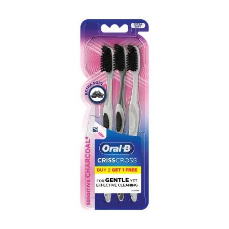 [25-989] Oral-B Criss Cross Charcoal Extra Soft Toothbrush