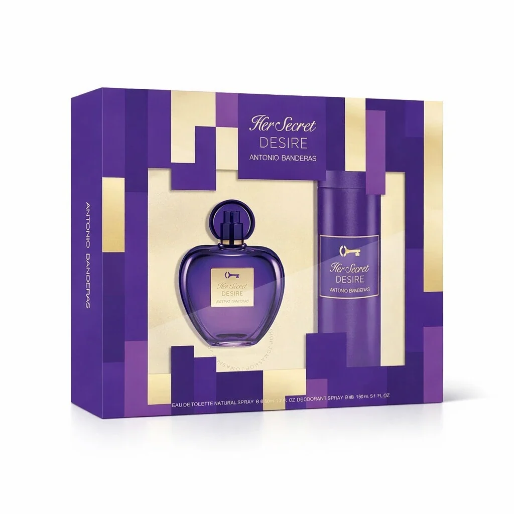 [26-239] Antonio Banderas Her Secret Eau de Toilette 50ml Gift Set for Women