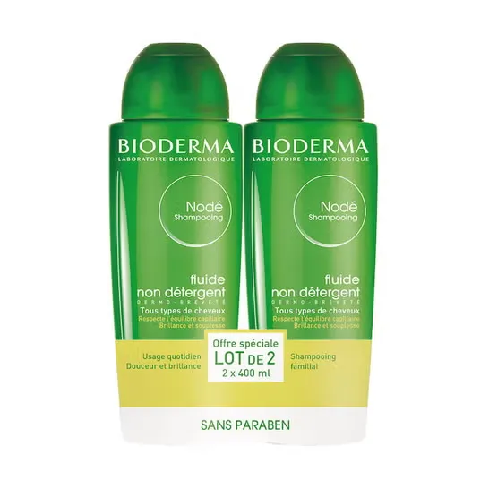 [26-296] Bioderma Nodé Fluide Shampoo 2 x 400ml Offer Unisex