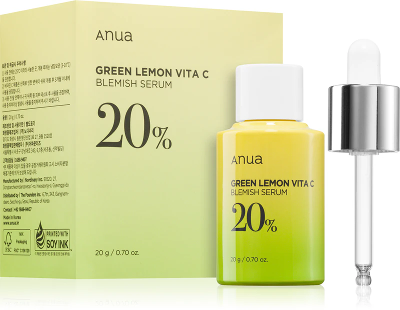 [26-390] ANUA Green Lemon Vitamin C 20 Blemish Serum 20ml Unisex