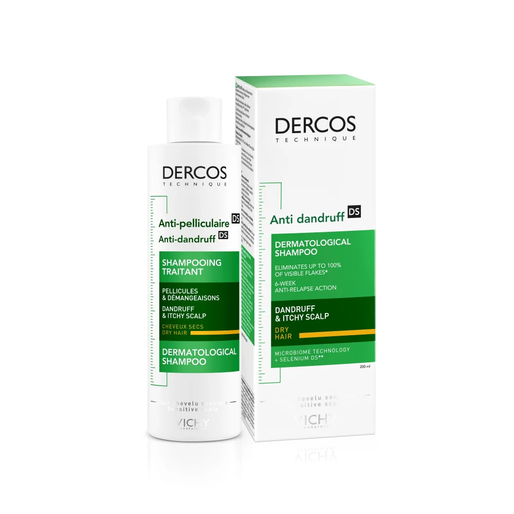 Vichy Dercos Anti-Dandruff Treatment Shampoo for Dry Hair 200ml