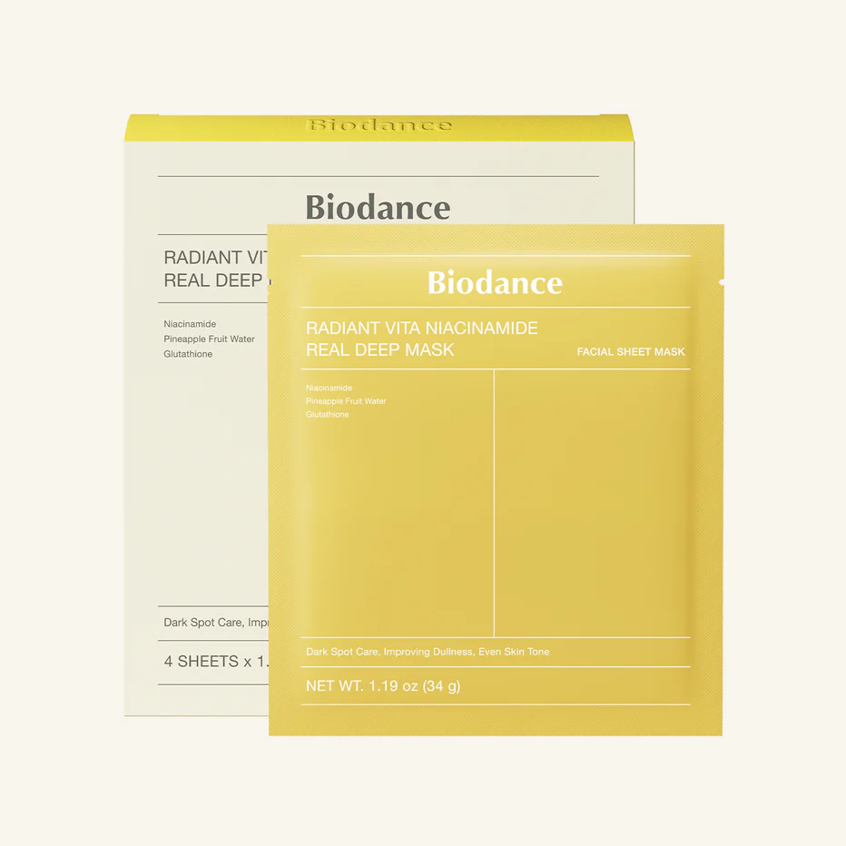 Biodance Radiant Vita Niacinamide Real Deep Mask (Box of 4 Sheets)