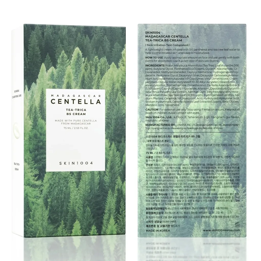 [26-347] SKIN1004 Madagascar Centella Tea-Trica B5 Cream 75ml Unisex