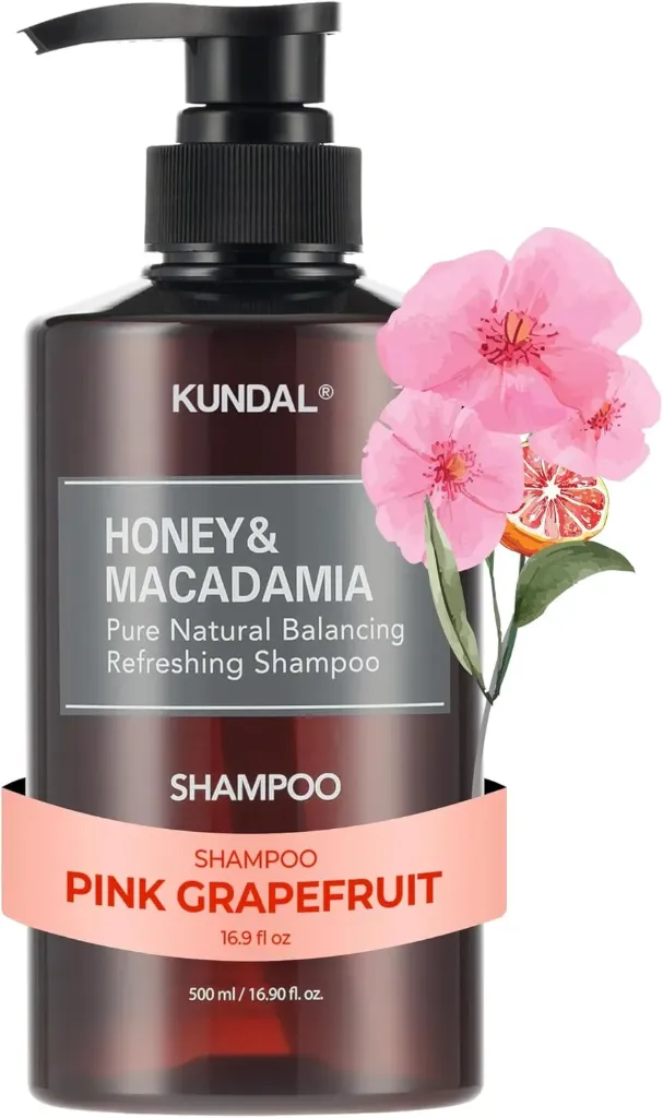 KUNDAL Honey & Macadamia Nature Shampoo 500ml – Pink Grapefruit – Unisex (Dryness)