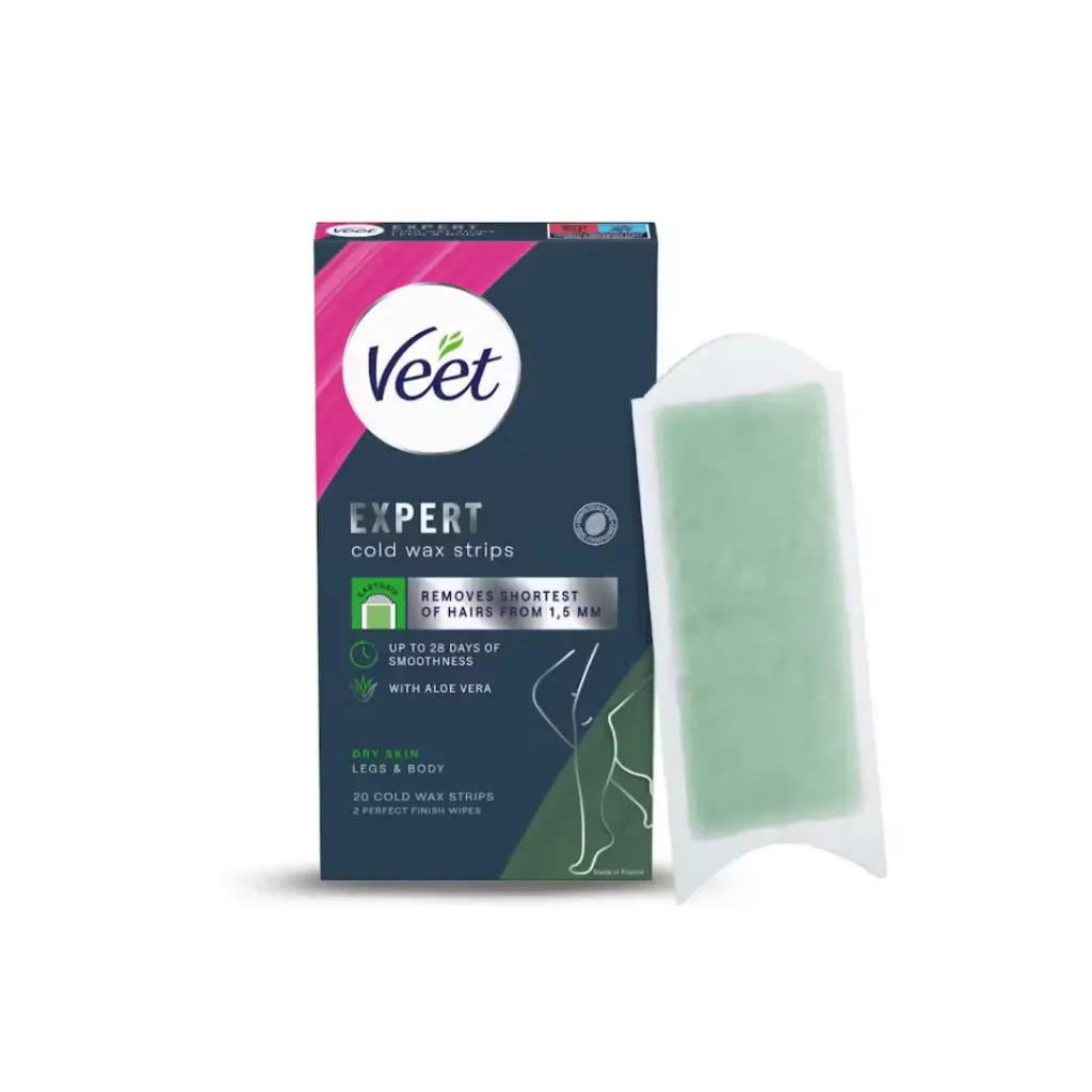Veet Expert Wax Cold Strips Aloe Vera Dry Skin Legs & Body