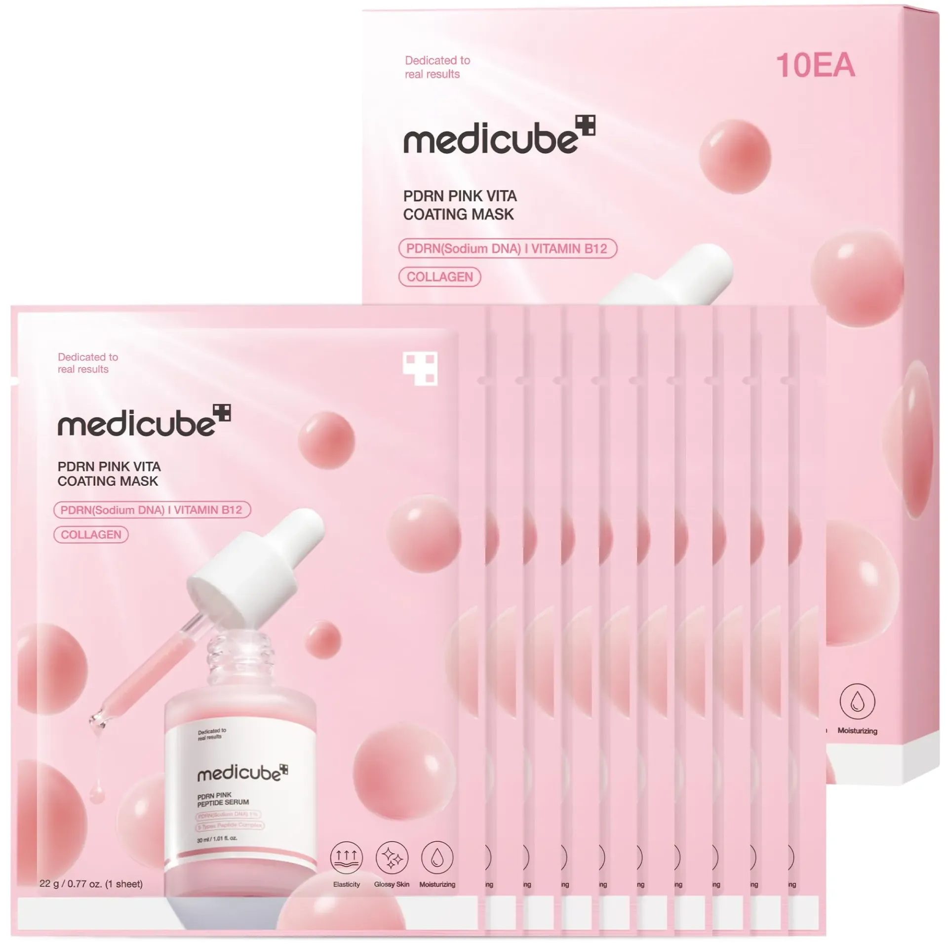 Medicube PDRN Pink Vita Coating Mask (1Sheet x 10) 22g