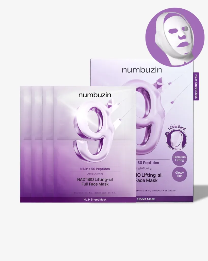 [26-672] Numbuzin No.9 NAD Bio Lifting-sil Full Cover Facial Mask