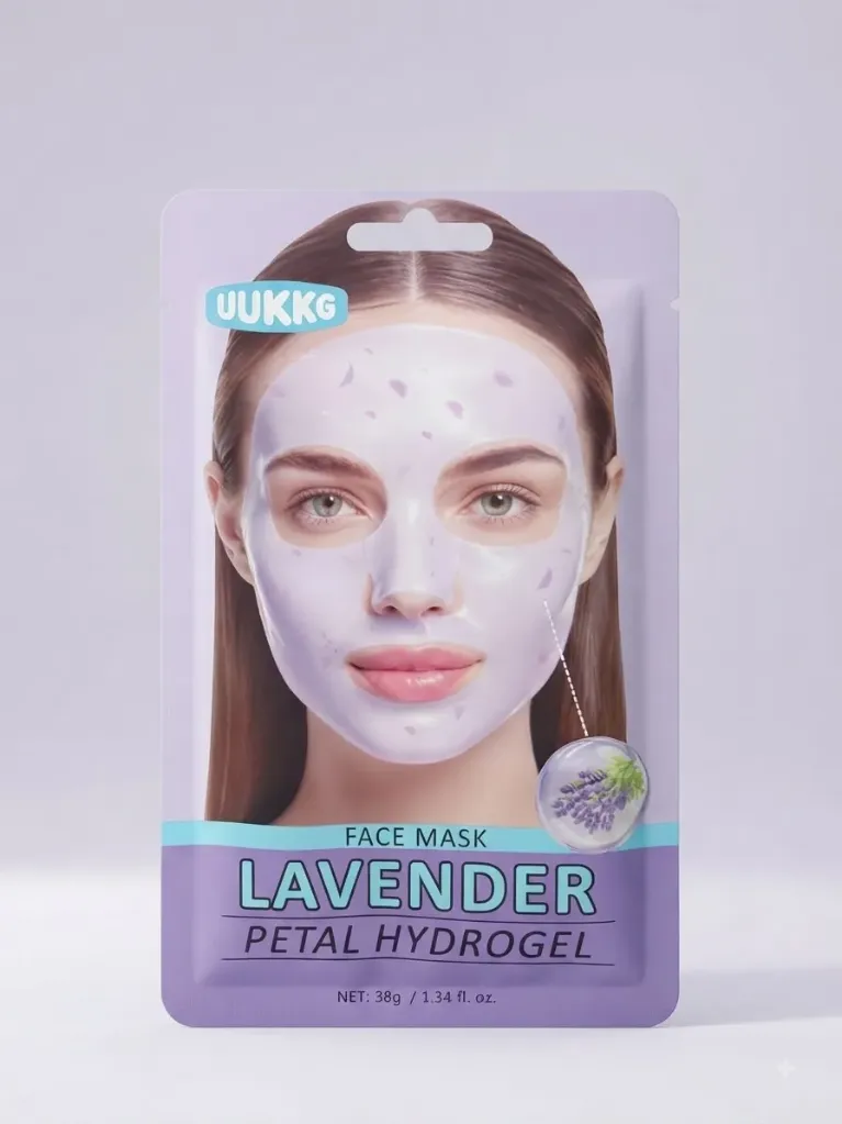 UUKKG Face Mask Lavendar Petal Hydrogel
