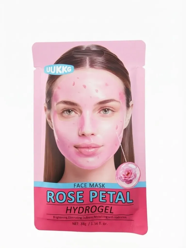 UUKKG Face Mask Rose Petal Hydrogel