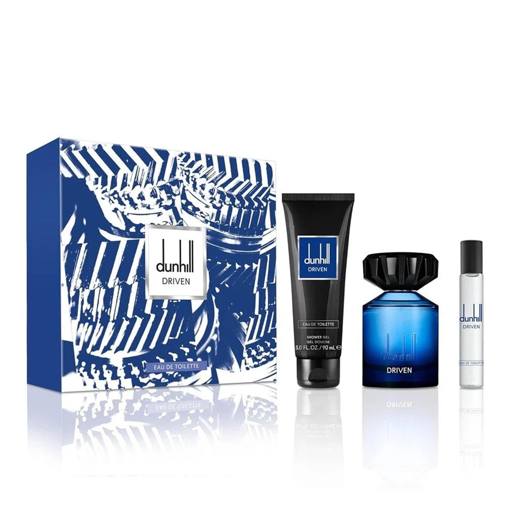 Alfred Dunhill Driven Eau de Toilette Gift Set for Men (100ml EDT + 15ml EDT + 90ml Shower Gel)
