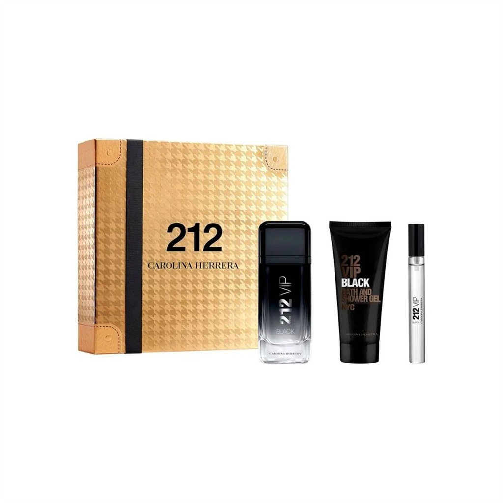 Carolina Herrera 212 VIP Black Eau de Parfum Gift Set 100ml for Men
