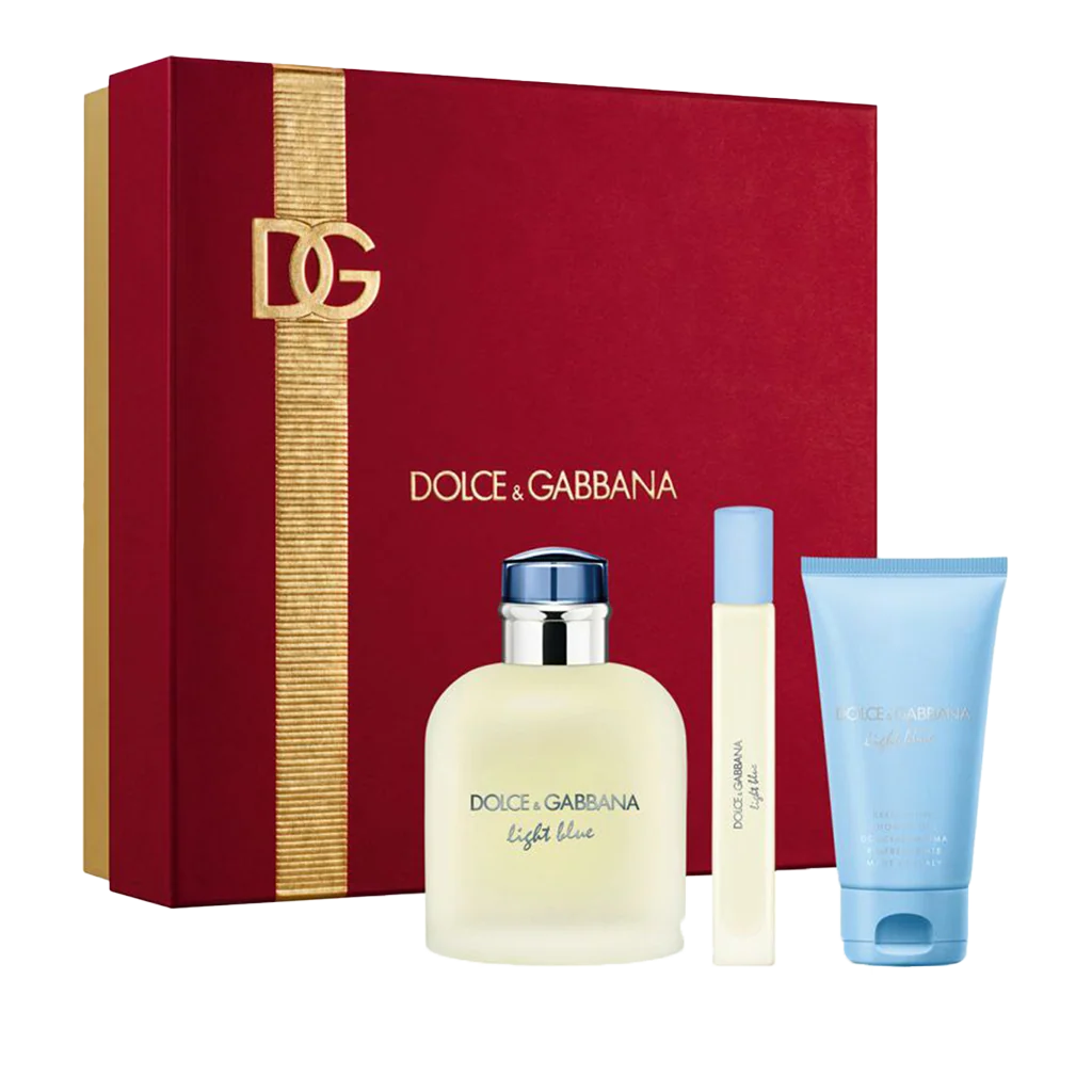 Dolce & Gabbana Light Blue Pour Homme EDT Gift Set for Men (125ml + 10ml + 50ml Shower Gel)