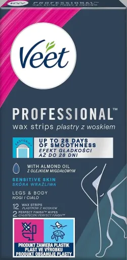 Veet Expert Wax Cold Strips Aloe Vera Dry Skin Legs & Body