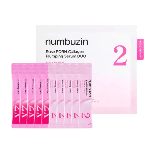 Numbuzin No.2 Rose PDRN Collagen Plumping Serum - 10 x 1.2 ml