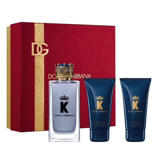 Dolce & Gabbana K Eau de Toilette Gift Set for Men (100ml EDT + 50ml After Shave Balm + 50ml Shower Gel)